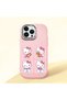 iPhone 13 Pro Max Compatible Case Camera Protector Pink Silicone Couple Phone Case with Kitty Pattern