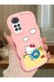 Redmi Note 11S Compatible Case Camera Protector Pink Silicone Couple Phone Case Kitty Pattern