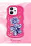 Oppo Reno 14F Compatible Case Camera Protector Red Silicone Couple Phone Case Floral Pattern - 2