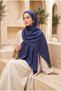 Modern Ring Pattern Jacquard Shawl Series Light Navy Blue - 3
