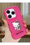 Tecno Spark 20 Pro Compatible Case Camera Protector Red Silicone Couple Phone Case Kitty Pattern