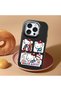 iPhone 15 Pro Compatible Case with Camera Protector Black Silicone Couple Phone Case with Kitty Pattern - 2