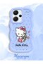Redmi Note 13 Pro Plus 5g Compatible Case with Camera Protector Blue Silicone Couple Phone Case Kitty Pattern - 2