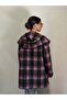Urban Retro Hooded Oversize Jacket Coat Women's Lilac - 5