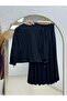 Dariana Kangru Pocketed Tunic and Tightened Skirt Set.Mf1887-Nl678 Black - 8