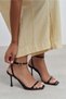 Taki Black Patent Leather Women's Thin Heeled Shoes with Ankle Belt Detail - 3