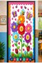 190X75Cm Elastic Door Decoration, Fabric Door Dressing, Bee and Flower Themed, Classroom Door, School Event Door Decoration