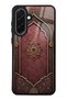 Samsung A36 Burgundy Glossy Phone Case with Ottoman Emblem Design