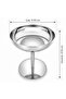 Silver Stainless Steel Footed Ice Cream Bowl Sweet Delight and Fruit Presentation Bowl 8.5 cm - 3