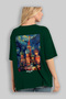 Moscow Russia 3 Green Oversize Country City Back Printed Unisex T-Shirt 100% Cotton Premium - 4