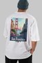 San Francisco Usa White Oversize Country City Back Printed Unisex T-Shirt 100% Cotton Premium - 6