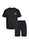 Big Size Premium Men's Black Oversize Flexible Shorts T-Shirt Bottom Top Set