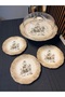 Porser Ella Fulya Footed Presentation Set 8 Piece Porcelain Cake Serving Set - 5