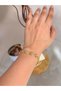 Papatya Detailled Gold Women's Steel Bracelet