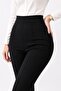Women's High Waist Gathering Front Ironing Detail Leggings Pants - 2