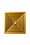 External Dimension: 45X45 - Internal Dimension: 30X30 Gold Painted Square Without Anemostatic Damper