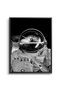 Vintage Astronaut Kids Wall Art | Portrait Framed Canvas Print | Luxury Modern Decor for Kids Room - 2