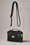 Black Gold Detailed Hand and Shoulder Bag - 5