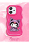 Oppo Reno 14F Compatible Case Camera Protector Red Silicone Couple Phone Case Kuromi Pattern - 2