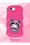 iPhone 6 Plus Compatible Case with Camera Protection Red Silicone Couple Phone Case Kuromi Pattern - 2