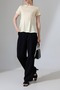 Women's Sandy Crew Neck Short Sleeve Peplum Blouse - 3