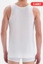 Kolcu-Men's White Undershirt 3 Pieces Premium Cotton Elastane Fabric Comfortable Fit Undershirt - 2