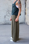Men's Loose Baggy Shalwar Trousers with Stitching Detail - 3