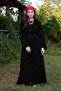 Belted Linen Dress Black