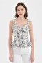 Women's Skirt Hem and Chest Part Ruffle Detailed Design Corset