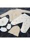 Gots Certified Baby Boy Set of 5 - 100% Organic Cotton - Ecru&Stone - 5