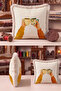 Coffee Cup Design Fringed Pillowcase - Warm Eclectic Cream Mink Tassel Throw Pillow Cover - 4