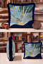 Art Deco Sunlit Geometric Fringed Pillowcase - Luminous Modern Tassel Throw Pillow Cover - 3