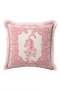 Exotic Tiger Motif Fringed Pillowcase-Palace Boho Cream Pink Tassel Throw Pillow Cover - 3
