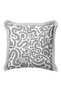 Stylish Fringed Pillowcase with Abstract Geometric Pattern - Organic Form Bohemian Gray Tassel Throw Pillow Cover - 4