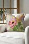 Flower Spring Floral Fringed Pillowcase - Romantic Botanical Pink Mink Tassel Throw Pillow Cover - 6