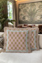 Geometric Checkered Pastel Fringed Pillowcase - Elegant Retro Boho Mint Cream Tassel Throw Pillow Cover - 2
