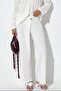 Busem Women's High Waist Wide Leg Crepe Trousers