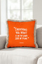 Written Motivational Fringed Pillowcase - Minimal Slogan Bohemian Orange Cream Tassel Throw Pillow Cover - 4
