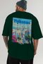 Mykonos Greece Green Oversize Country City Back Printed Unisex T-Shirt 100% Cotton Premium - 6