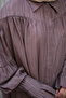 Women's Cuffed Striped Shirt Brown - 4