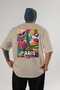 Paris France 7 Beige Oversize Country City Back Printed Unisex T-Shirt 100% Cotton Premium - 2