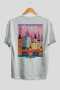 Prague Czech White Oversize Country City Back Printed Unisex T-Shirt 100% Cotton Premium