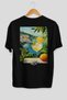 Amalfi Italy 5 Black Oversize Country City Back Printed Unisex T-Shirt 100% Cotton Premium