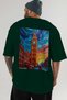London Green Oversize Country City Back Printed Unisex T-Shirt 100% Cotton Premium - 6