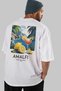Amalfi Italy 4 White Oversize Country City Back Printed Unisex T-Shirt 100% Cotton Premium - 7