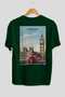 London England 2 Green Oversize Country City Back Printed Unisex T-Shirt 100% Cotton Premium