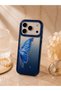 iPhone 17 Pro (6.3 Inch) Compatible Glittery Transparent Butterfly Pattern Color Gradient Stone Detail Metal Camera Protected Hard Silicone Butterfly Case - 3