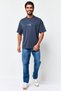 Jeans Men Crew Neck Brand Logo Short Sleeve T-Shirt, Dark Grey - 2