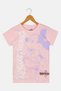 Kids Girl Crew Neck Short Sleeve Kingdom Hearts Print T-Shirt, Pink - 2