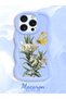 iPhone 15 Pro Compatible Case Camera Protector Blue Silicone Couple Phone Case Butterfly Pattern - 2